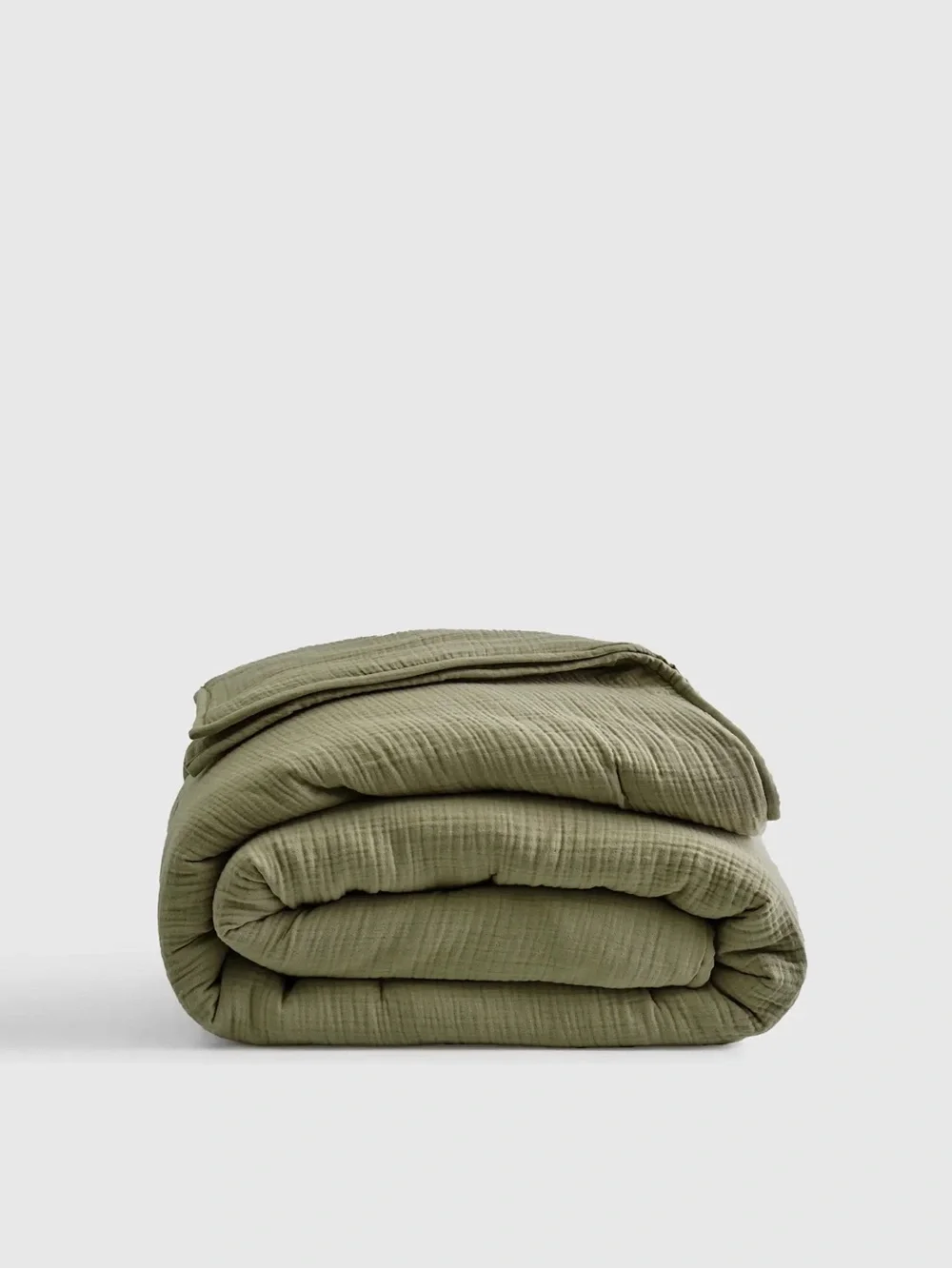 NWT QUINCE Organic Cotton Gauze Dream Quilt Full/Queen Olive 0713